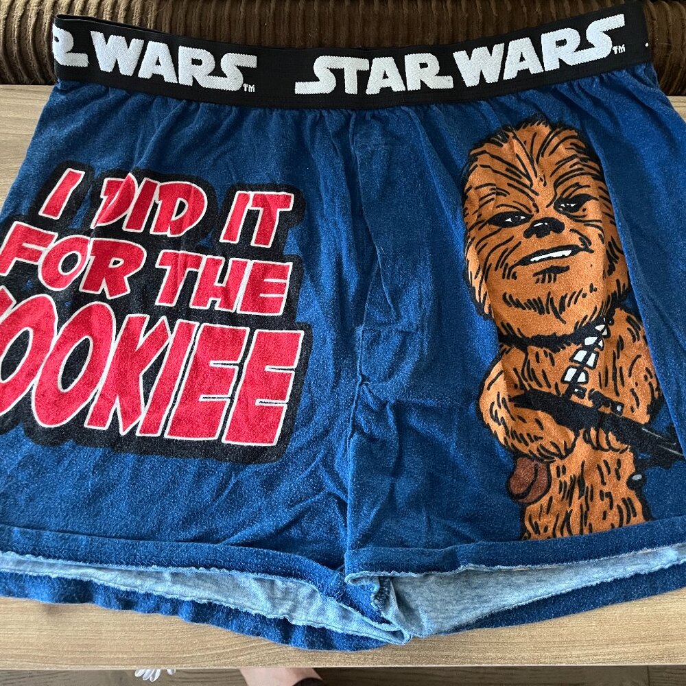 Star Wars Bed Shorts Mens Did it All for the Wookie - large